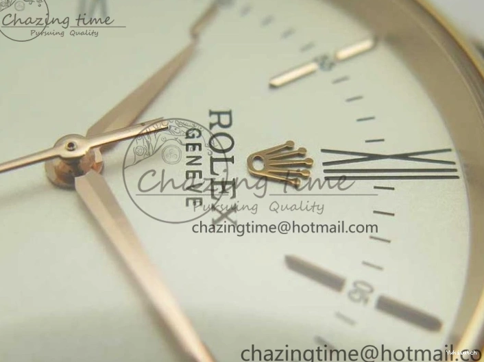 Edition Time V4 Marker 50509 Brown A3132 Cellini Dial Strap RG on MKF White Roman Leather Best 0131